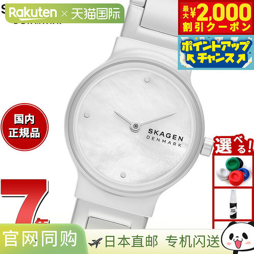 日本直邮Skagen 女士 Freja Lillie 双指针银色不锈钢手表 SKW316