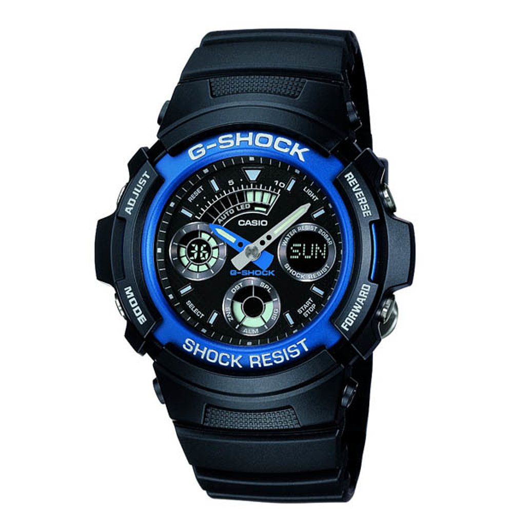 日本直邮AW-591-2AJF CASIO 卡西欧 G-SHOCK 蓝色 G-Shock gshock