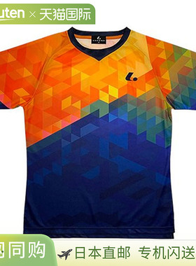 日本直邮LUCENT 网球羽毛球比赛服 男女士 无领 XLH3392 橙色 吸