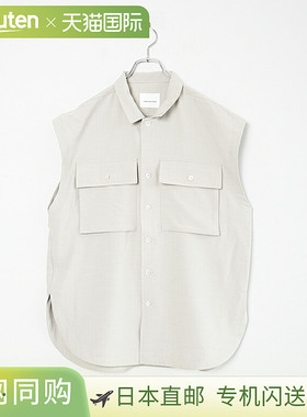solamonat poche Polyspan 无袖衬衫衬衫[poche-ps-nssh]