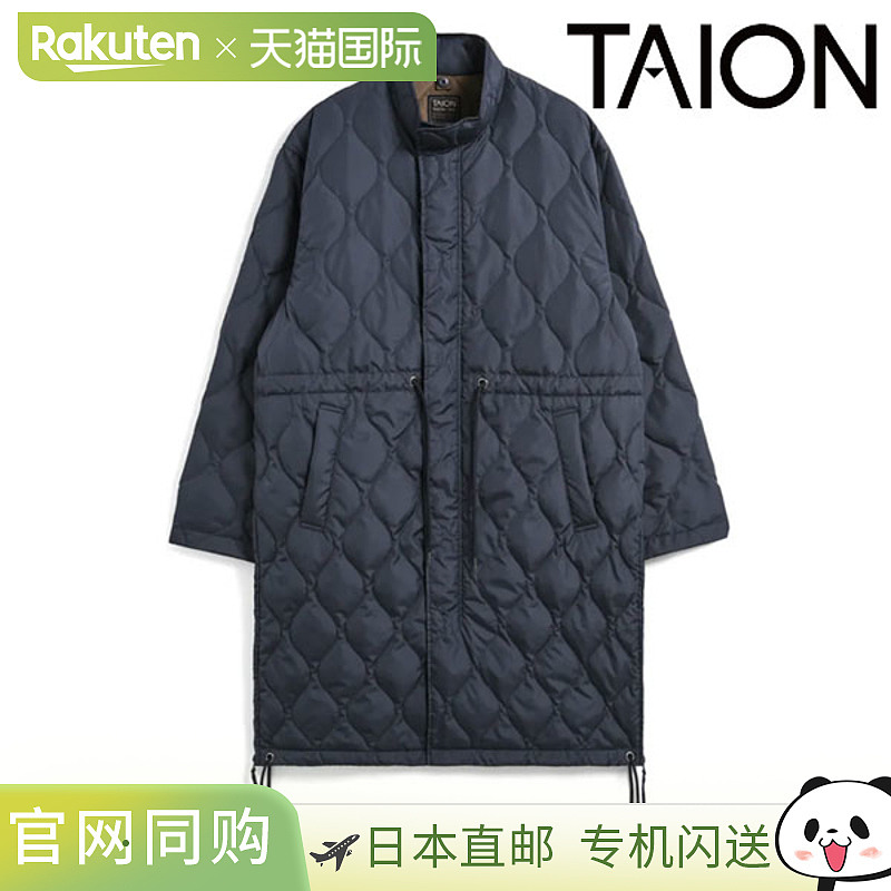 日本直邮TAION 外套 前襟拉链羽绒服大衣 长袖 中长款 w113ml-1lo