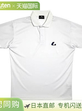 日本直邮LUCENT Polo 衫 男女士比赛衬衫 带领 白色短袖上衣 吸汗