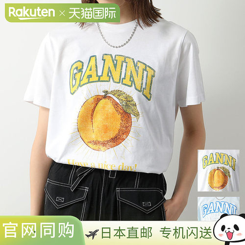 日本直邮GANNI T恤针织桃花休闲 T恤 T3529 T3533 3575 女式 T