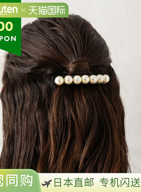 日本直邮Alexandre de Paris 发饰 永恒 珍珠 发夹 黑色 女士 ALE