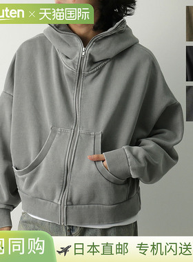 ENTIRE STUDIOS FULL ZIP ES2106 男士拉链运动衫，棉质，长袖，