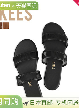 日本直邮Tkees 凉鞋 Slide 凉鞋 女式 SANDAL VIV棕色 米色