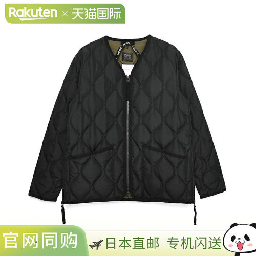 日本直邮TAION V 领拉链羽绒服L 码黑色TAION-W101ZML-1