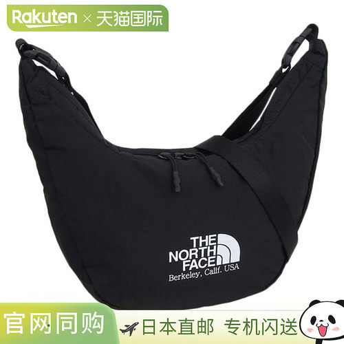 日本直邮The North Face 男女单肩包尼龙黑色 WL HOBO BAG MINI N