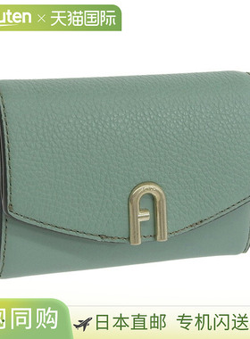 日本直邮FURLA PRIMURA M COMPACT WALLET 三折钱包 皮革 绿色 女