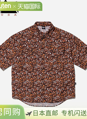日本直邮FIRST DOWN TASLAN NYLON 透气衬衫男女士短袖衬衫豹纹多