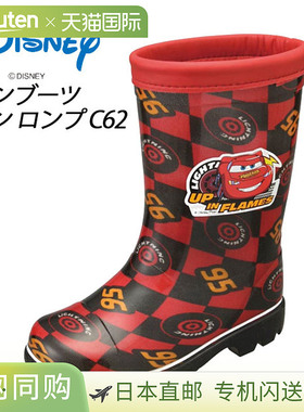 日本直邮迪士尼儿童鞋 Rain Romp C62 红色 13110012 MOONSTAR 汽