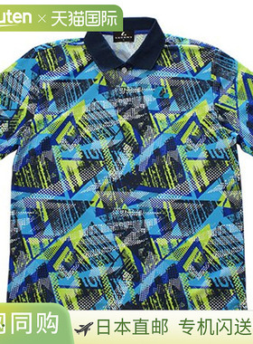日本直邮LUCENT Polo 衫 男女比赛衬衫 蓝色短袖上衣 吸汗速干 男