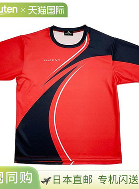 日本直邮LUCENT 网球羽毛球比赛服 男女士 无领 XLH3401 红色 吸