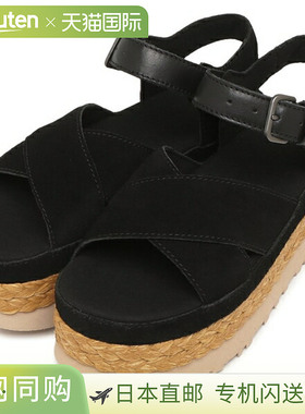 日本直邮UGG Aubrey 踝带厚底凉鞋黑色女士1167471 BLK