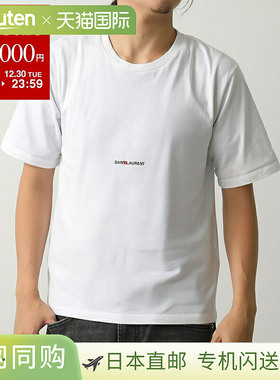 日本直邮SAINT LAURENT 男士短袖圆领T恤（460876 YB2DQ）带小Log