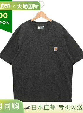 日本直邮Carhartt T 恤工作服口袋短袖 T炭灰色男士 K87 CRH