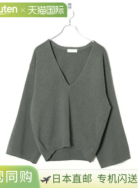 日本直邮SMA-KNIT-WD-VPO SOLAMONAT 威化针织宽袖 V 领套头毛衣