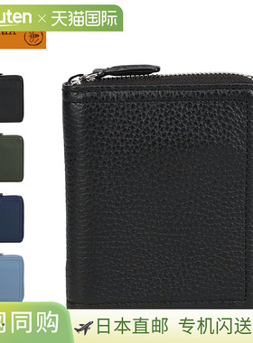 La Galleria Taschino 男士圆形拉链双折钱包采用 Aoki Kaban 真2