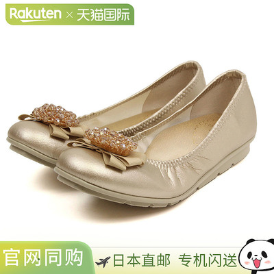 日本直邮浅口鞋舒适有弹性抗菌除臭芭蕾平底鞋平底鞋FIRST CONTAC