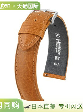 日本直邮01009010-2-22 HIRSCH 驼色纹皮革表带手表替换表带Prosk