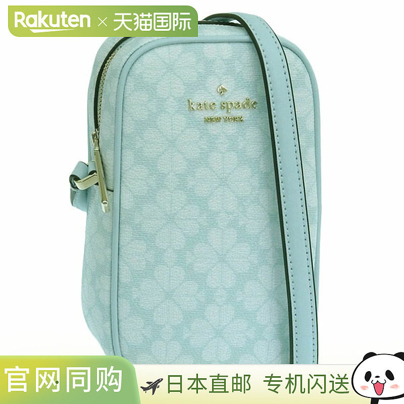 日本直邮Kate Spade 包袋 女士单肩包 Outlet 蓝色多黑桃花 KG490