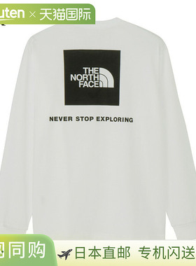 日本直邮THE NORTH FACE 长袖后方方形Logo T恤 (NT32442) 2025秋
