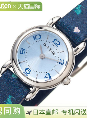 日本直邮Paul Smith 手表Lapin浅蓝色女士皮革皮表带成人工作办公