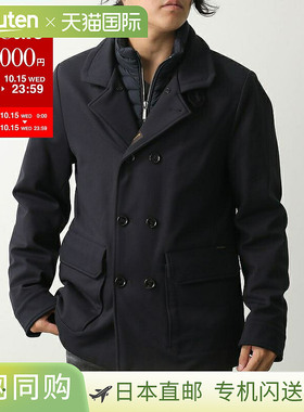 日本直邮MOORER BAS-TZ 男士双排扣夹克深蓝色