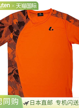 日本直邮LUCENT 网球羽毛球男士女士比赛球衣无领 XLH3312 橙色短