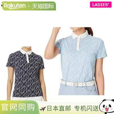 日本直邮TaylorMade 女士 Script 图案短袖 Polo衫 TL800 高尔夫
