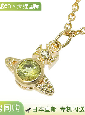 日本直邮Vivienne Westwood 女士项链 金色 x 绿色 LONDON ORB 吊