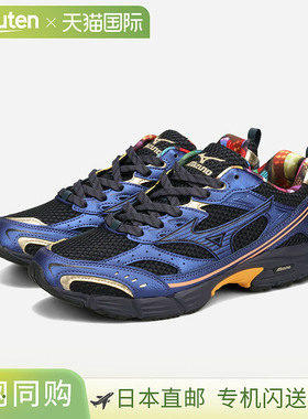 MIZUNO MXR 男士低帮运动鞋 黑色/深海蓝/橙色 D1GA251601