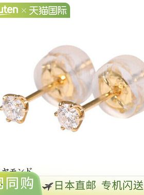 日本直邮(pebirthday04k) 诞生石耳环 钻石耳环 K18 金耳钉 四月