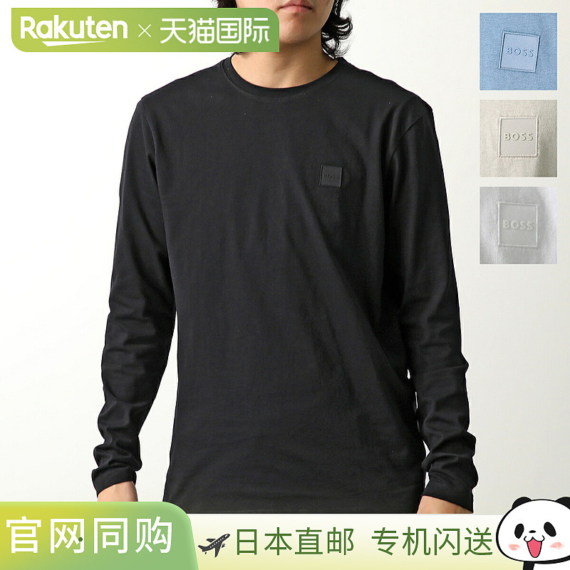 日本直邮HUGO BOSS T恤 TACKS 50512111 男士长袖 棉质 圆领 标志