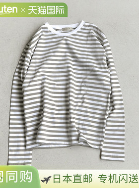 日本直邮SOLAMONAT 女士基本款长袖条纹T恤 上衣 休闲内搭 SMA SA