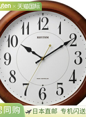 日本直邮RHYTHM 4MYA25SR06 Pure Light M25 无线电遥控挂钟 4MYA