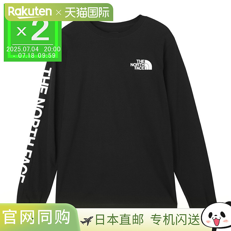 日本直邮THE NORTH FACE 圆领长袖T恤 黑色 男士 nf0a811p ky4 ML