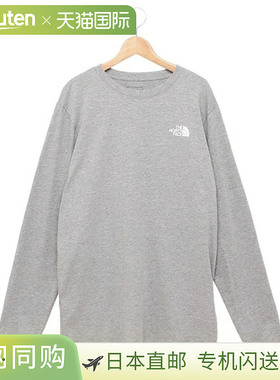 日本直邮THE NORTH FACE T恤长袖方形标志T恤灰色男士 NF0A8B68 C