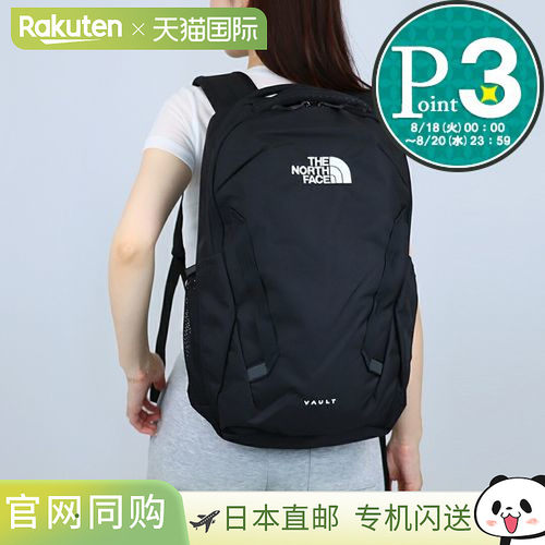 日本直邮THE NORTH FACE VAULT 双肩背包 NF0A3VY24H0 黑色 27L