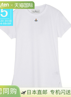 日本直邮Vivienne Westwood 女士白色 ORB PERU 圆领T恤3g010017