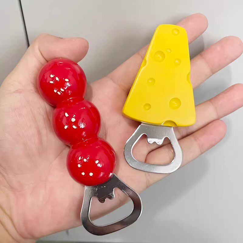 创意磁吸开瓶器糖葫芦奶酪设计开盖神器冰箱贴瓶盖起子家用可爱