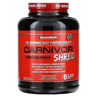 MuscleMeds,Carnivor Shred，水解蛋白质，香草焦糖，3.8 磅（1,7