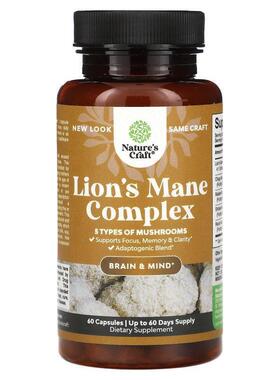 Natures Craft,Lion's Mane Complex, 60 Capsules