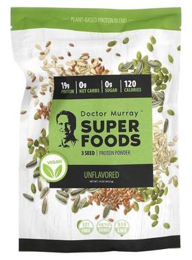 Dr. Murray's,SuperFood，3 种子（南瓜、亚麻和葵花籽）全素蛋白