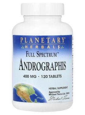 Planetary Herbals,全谱，穿心莲，400 毫克，120 片