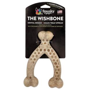 Spunky Pup,The Wishbone, Chew Toy, Large, Chicken, 1 Toy
