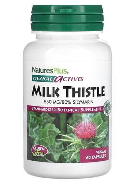 自然加,Herbal Actives，水飞蓟，250 毫克，60 粒全素胶囊