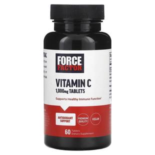 Force Factor,Vitamin C, 1,000 mg, 60 Tablets