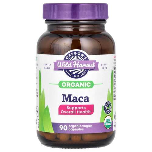 Oregons Wild Harvest,Organic Maca, 90 Organic Vegan Capsules