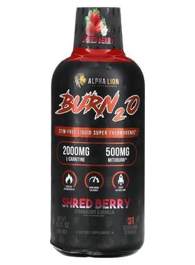 ALPHA LION,Burn2O，草莓香草浆果，15.72 盎司（465 毫升）